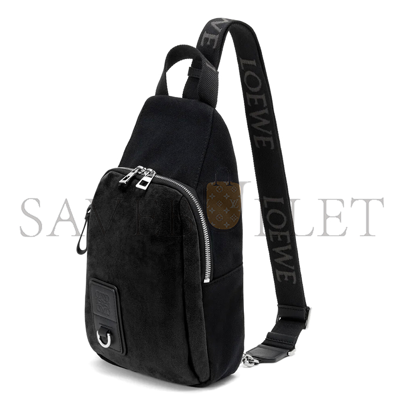 LOEWE FLEX SLING IN CANVAS AND SUEDE BFLXFXSX01 (31*18*10cm)